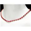 Image 2 : 14k Gold 45.00ct Ruby 1.75ct Diamond Necklace
