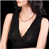 Image 4 : 14k Gold 45.00ct Ruby 1.75ct Diamond Necklace