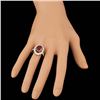 Image 4 : 14k Yellow Gold 7.50ct Ruby 1.70ct Diamond Ring