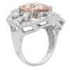 Image 2 : 14K Gold 7.28ct Morganite 1.18ct Diamond Ring
