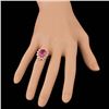 Image 3 : 14k Rose Gold 4.00ct Ruby 0.65ct Diamond Ring