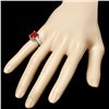 Image 3 : 14k White Gold 4.17ct Ruby 0.35ct Diamond Ring