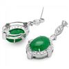 Image 1 : 14k Gold 13.00ct Jade 1.75ct Diamond Earrings