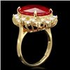 Image 2 : 14k Yellow Gold 14ct Ruby 1.50ct Diamond Ring