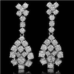 14K Gold 2.97ct Diamond Earrings