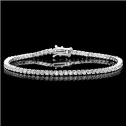 18k White Gold 3.65ct Diamond Bracelet