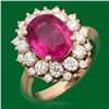 Image 1 : 14k Gold 4.05ct Ruby 1.60ct Diamond Ring