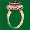 Image 2 : 14k Gold 4.05ct Ruby 1.60ct Diamond Ring