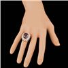 Image 3 : 14k Rose Gold 13.00ct Ruby 3.20ct Diamond Ring
