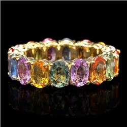 14k Yellow Gold 8.00ct Sapphire Ring