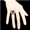 Image 4 : 14k Gold 7.00ct Amethyst 1.00ct Diamond Ring