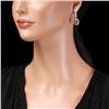 Image 3 : 14k Gold 10.00ct Ruby 3.90ct Diamond Earrings