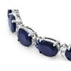 Image 2 : 14k Gold 36ct Sapphire .70ct Diamond Bracelet