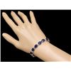 Image 5 : 14k Gold 36ct Sapphire .70ct Diamond Bracelet