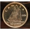 Image 1 : 1954 Ten Cents, ICCS PL-66, Heavy Cameo