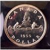 Image 1 : 1955 Silver Dollar, ICCS PL-66, Cameo