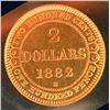 Image 1 : Newfoundland $2 Gold, 1882H ICCS MS-62
