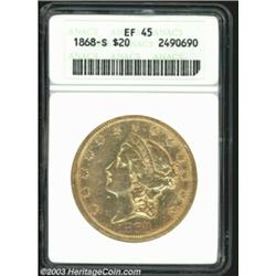 1868-S $20 XF45 ANACS.