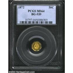1872 50C Indian Octagonal 50 Cents, BG-939, R.6, MS64 PCGS.
