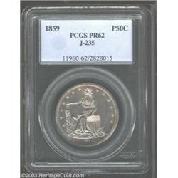 1859 P50C Half Dollar, Judd-235, Pollock-282, R.6, PR62 PCGS.