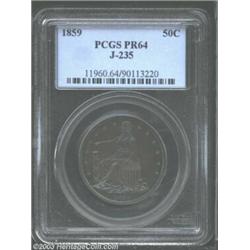 1859 P50C Half Dollar, Judd-235, Pollock-284, R.5, PR64 PCGS.