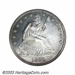 1862 50C Half Dollar, Judd-295, Pollock-353, R.6--Cleaned--ANACS. Proof, Net PR60.