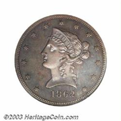 1862 $10 Ten Dollar, Judd-298, Pollock-357, 358, R.6, PR65 Brown NGC.