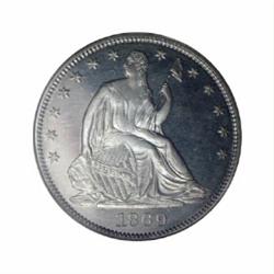 1869 50C Half Dollar, Judd-761, Pollock-846, R.7, PR65 PCGS.