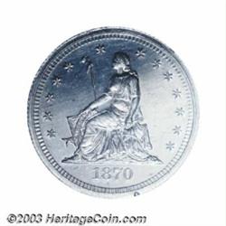 1870 25C Standard Silver Quarter Dollar, Judd-880, Pollock-978, R.7, PR65 PCGS.