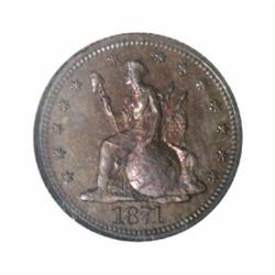 1871 H10C Half Dime, Judd-1069, Pollock-1205, R.7, PR65 Brown NGC.