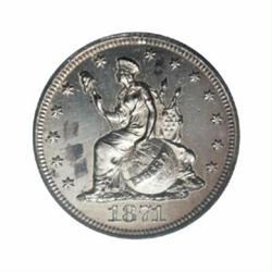 1871 10C Standard Silver Ten Cents, Judd-1080, Pollock-1216, R.7, PR63 PCGS.