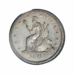 1871 25C Standard Silver Quarter Dollar, Judd-1096, Pollock-1232, R.6-7, PR66 PCGS.