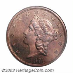 1871 $20 Twenty Dollar, Judd-1176, Pollock-1318, R.7, PR64 Red PCGS.