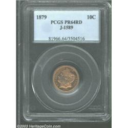 1879 10C Morgan Ten Cents, Judd-1589, Pollock-1782, R.7, PR64 Red PCGS.