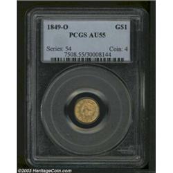 1849-O G$1 AU55 PCGS.