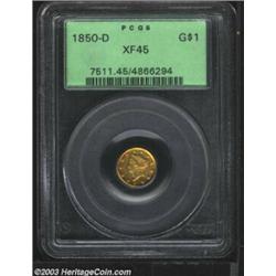1850-D G$1 XF45 PCGS.