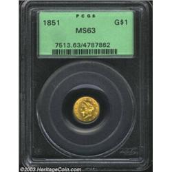 1851 G$1 MS63 PCGS.