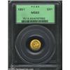 Image 1 : 1851 G$1 MS63 PCGS.