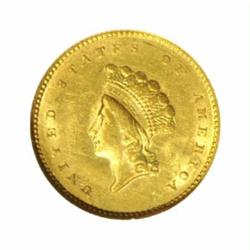 1855 G$1 MS61 NGC.