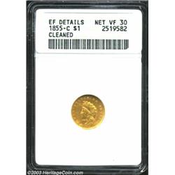 1855-C G$1 --Cleaned--ANACS. XF Details, Net VF30.