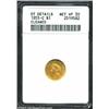 Image 1 : 1855-C G$1 --Cleaned--ANACS. XF Details, Net VF30.