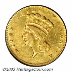 1856-D G$1 AU53 PCGS.