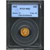 Image 1 : 1862 G$1 MS63 PCGS.