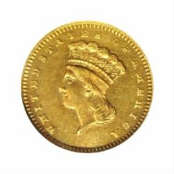 1875 G$1 --Cleaned--ANACS. AU Details, Net XF45.
