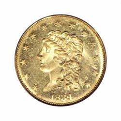 1834 $2 1/2 Classic MS64 PCGS. Ex: Harry W. Bass, Jr. Collection.