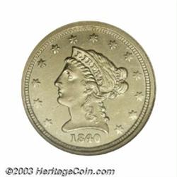 1840-C $2 1/2 AU58 ANACS.