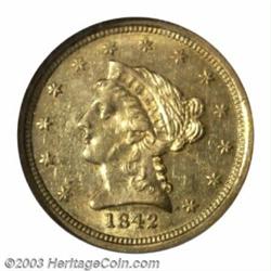 1842-D $2 1/2 MS60 NGC.
