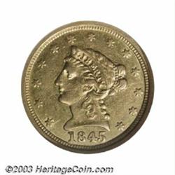 1845-O $2 1/2 AU50 NGC.