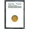 Image 1 : 1852-C $2 1/2 --Damaged, Cleaned--ANACS. AU Details, Net VF30.