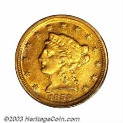 1859-D $2 1/2 AU58 PCGS.